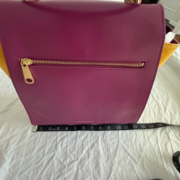 Zac Posen Leather Purple n Yellow Large Hand n Shoulder Bag. NWOT - Picture 11 of 17